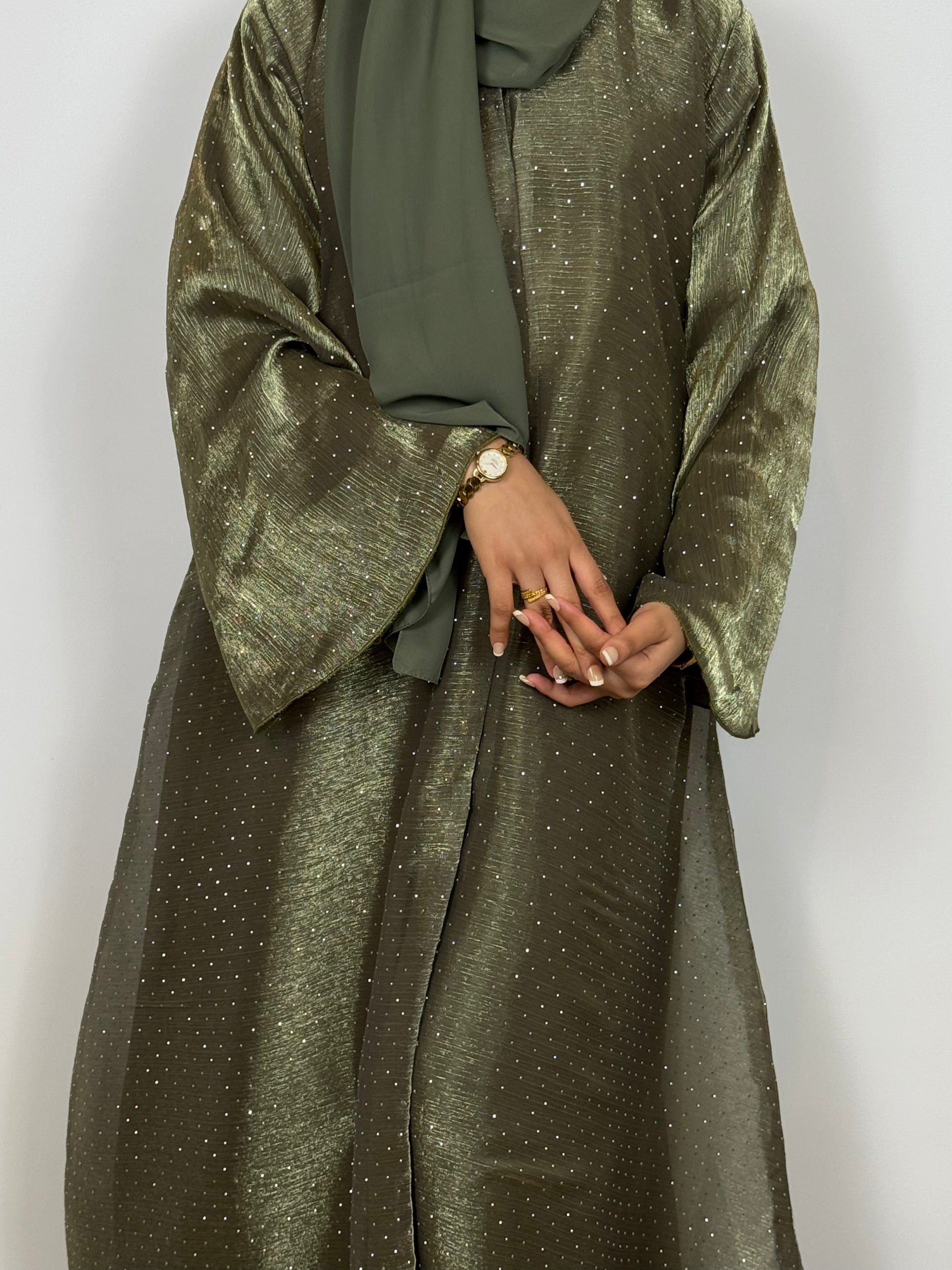Full' Stone Flowy Abaya