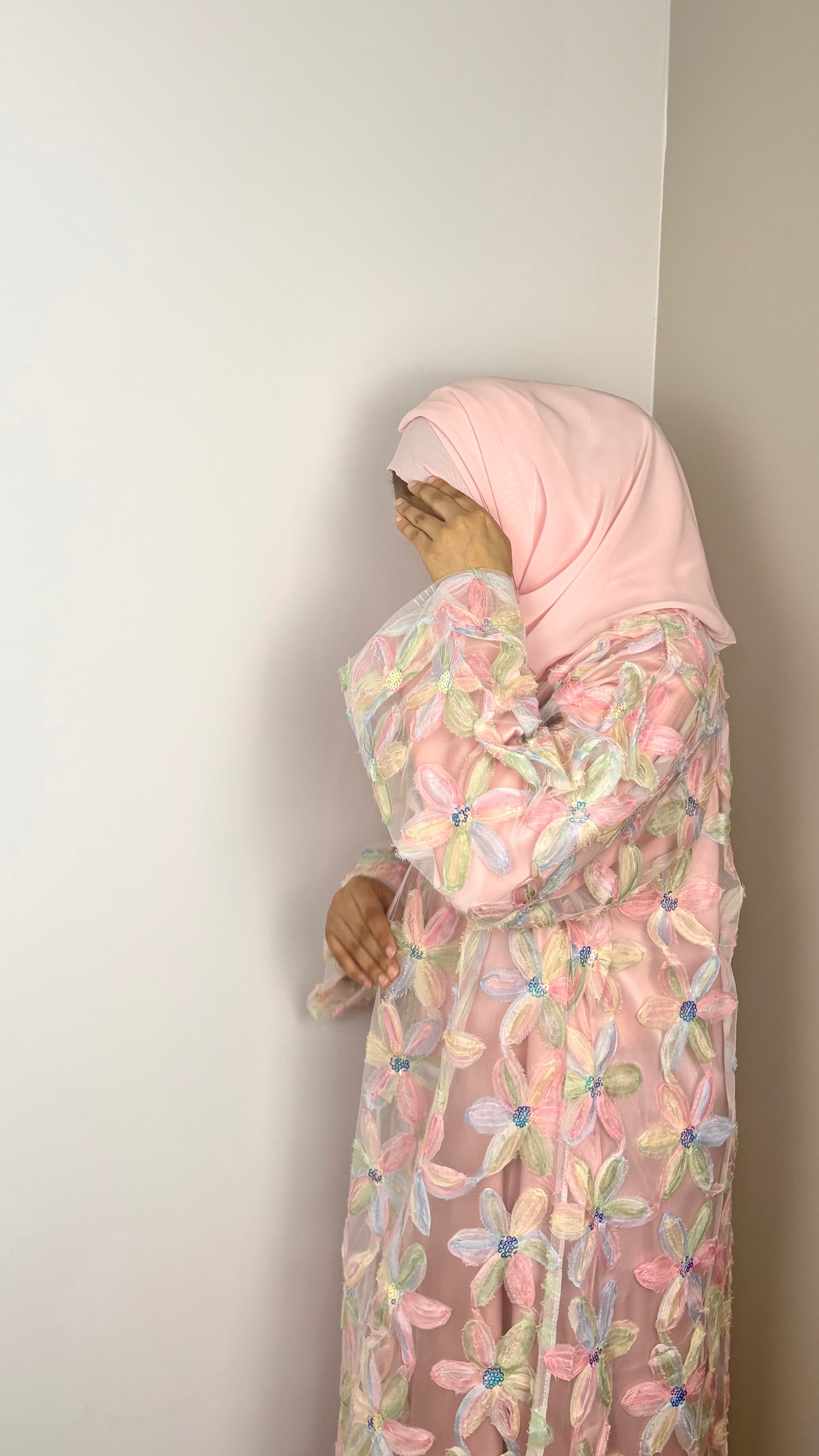 Pastel Bloom Abaya