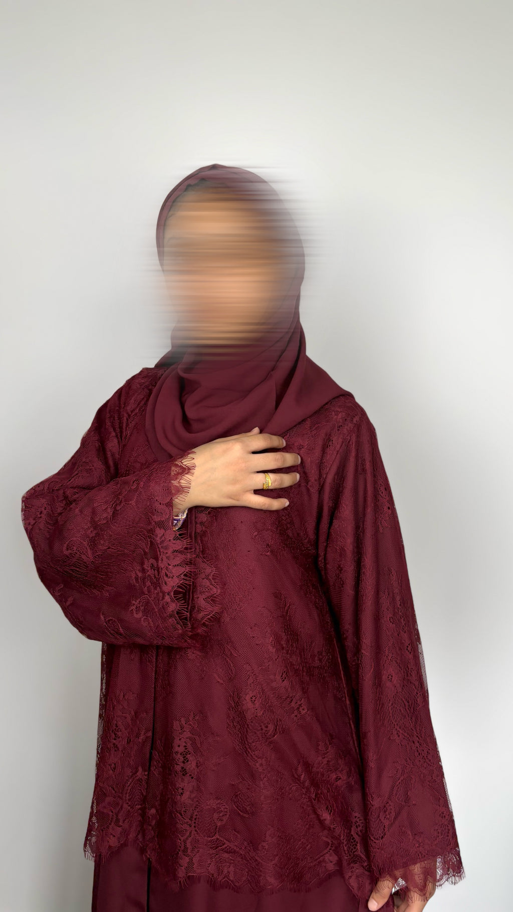 Ruby Lace Abaya