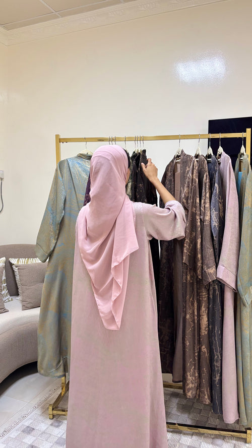 Blush Pink Open Abaya