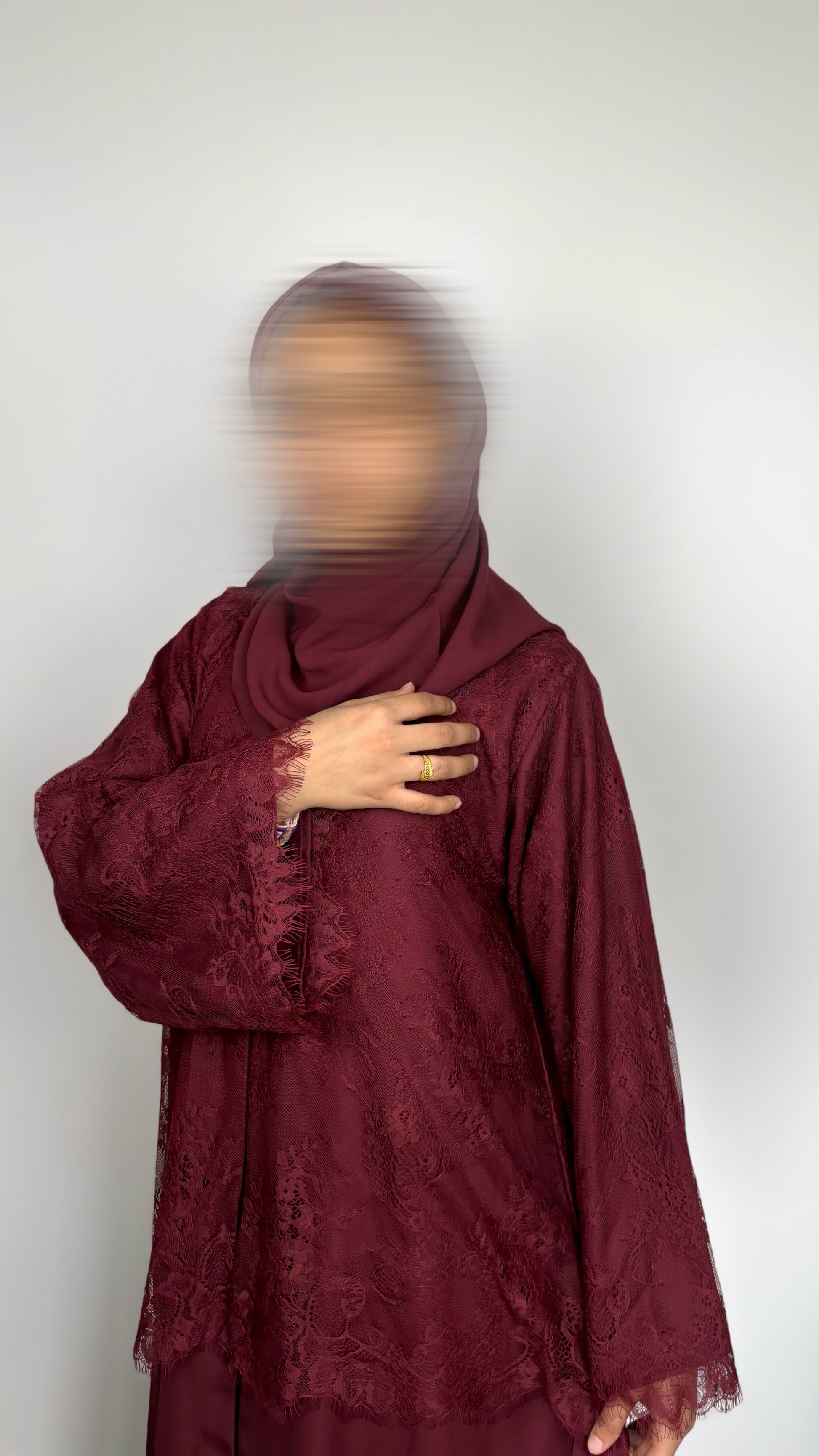 Ruby Lace Abaya