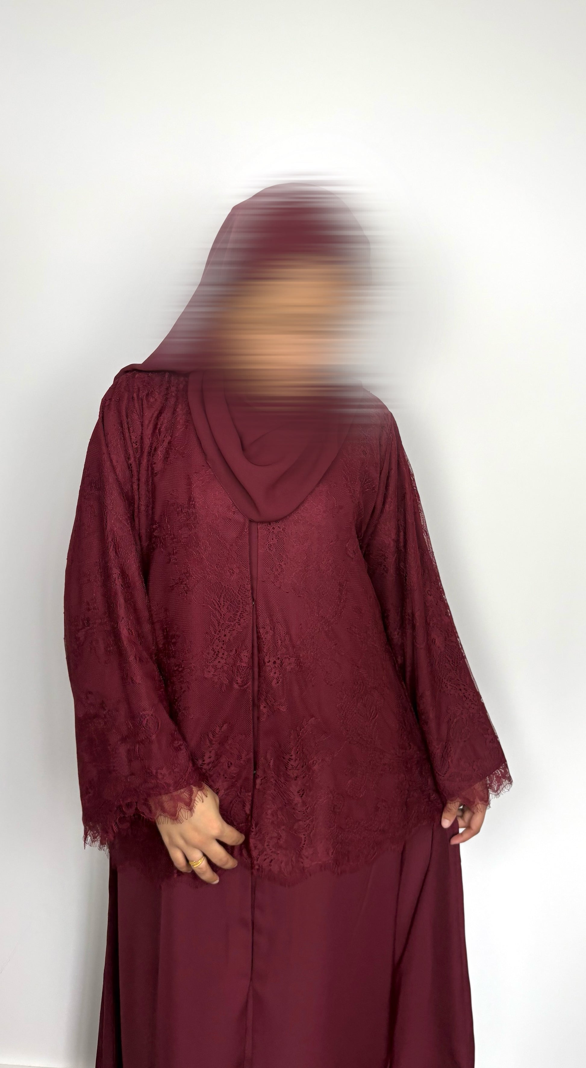 Ruby Lace Abaya
