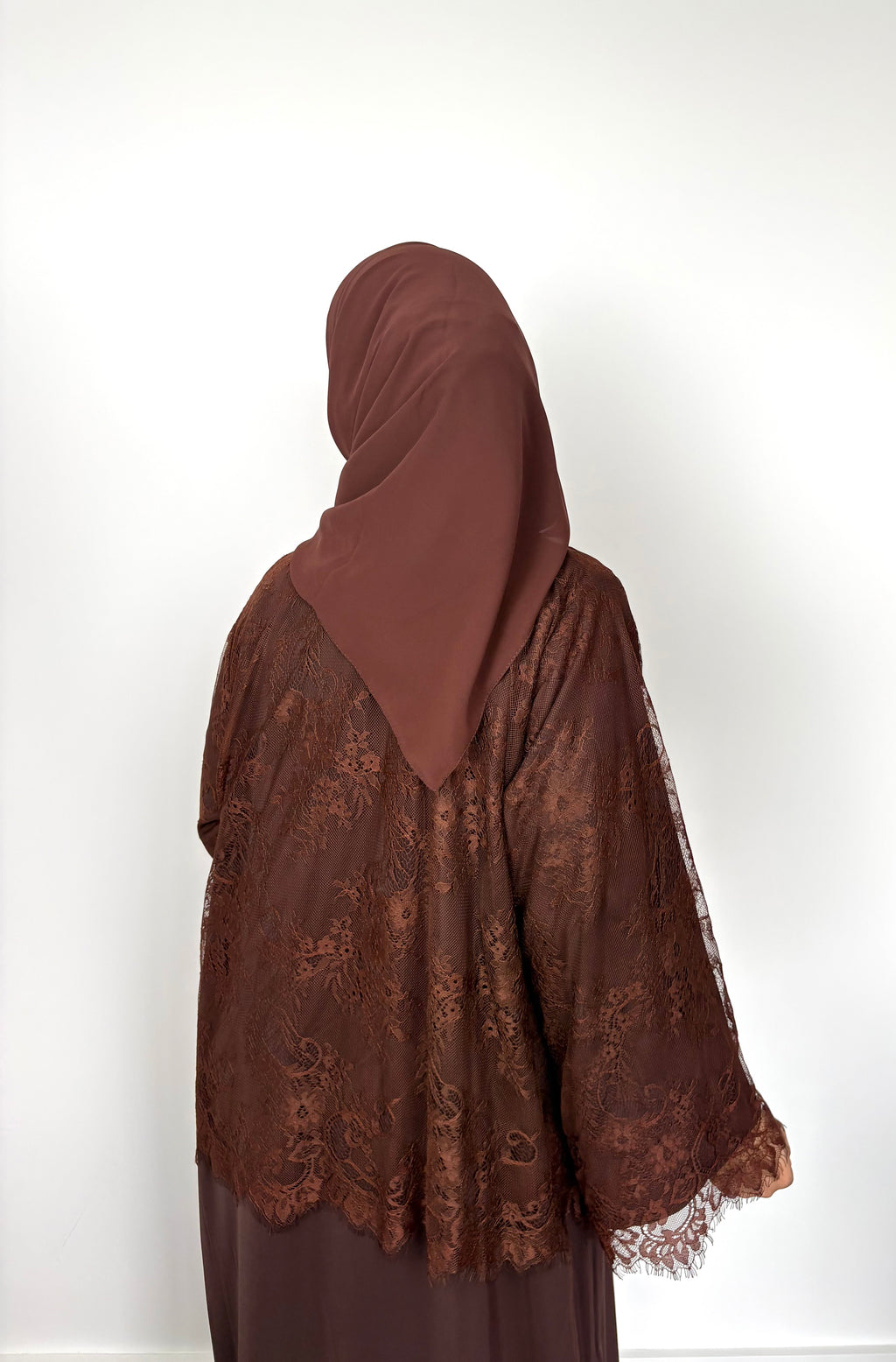 Mocha Lace Abaya