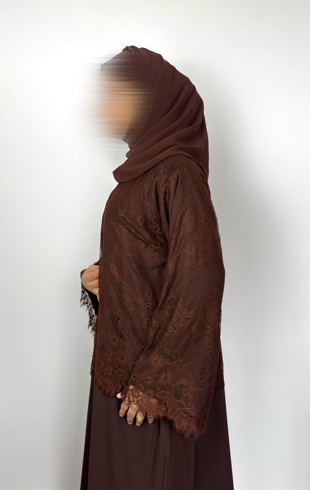 Mocha Lace Abaya