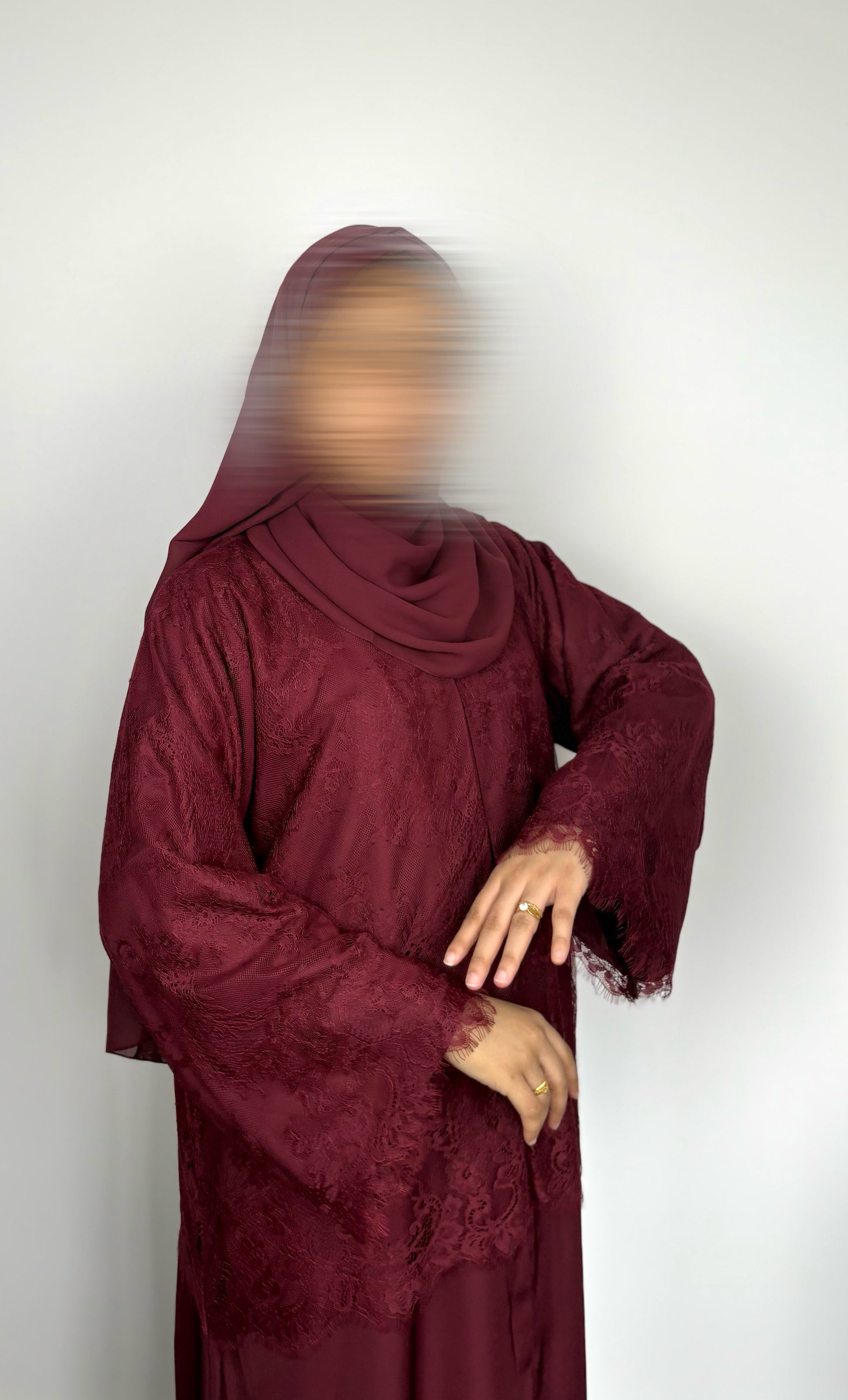 Ruby Lace Abaya