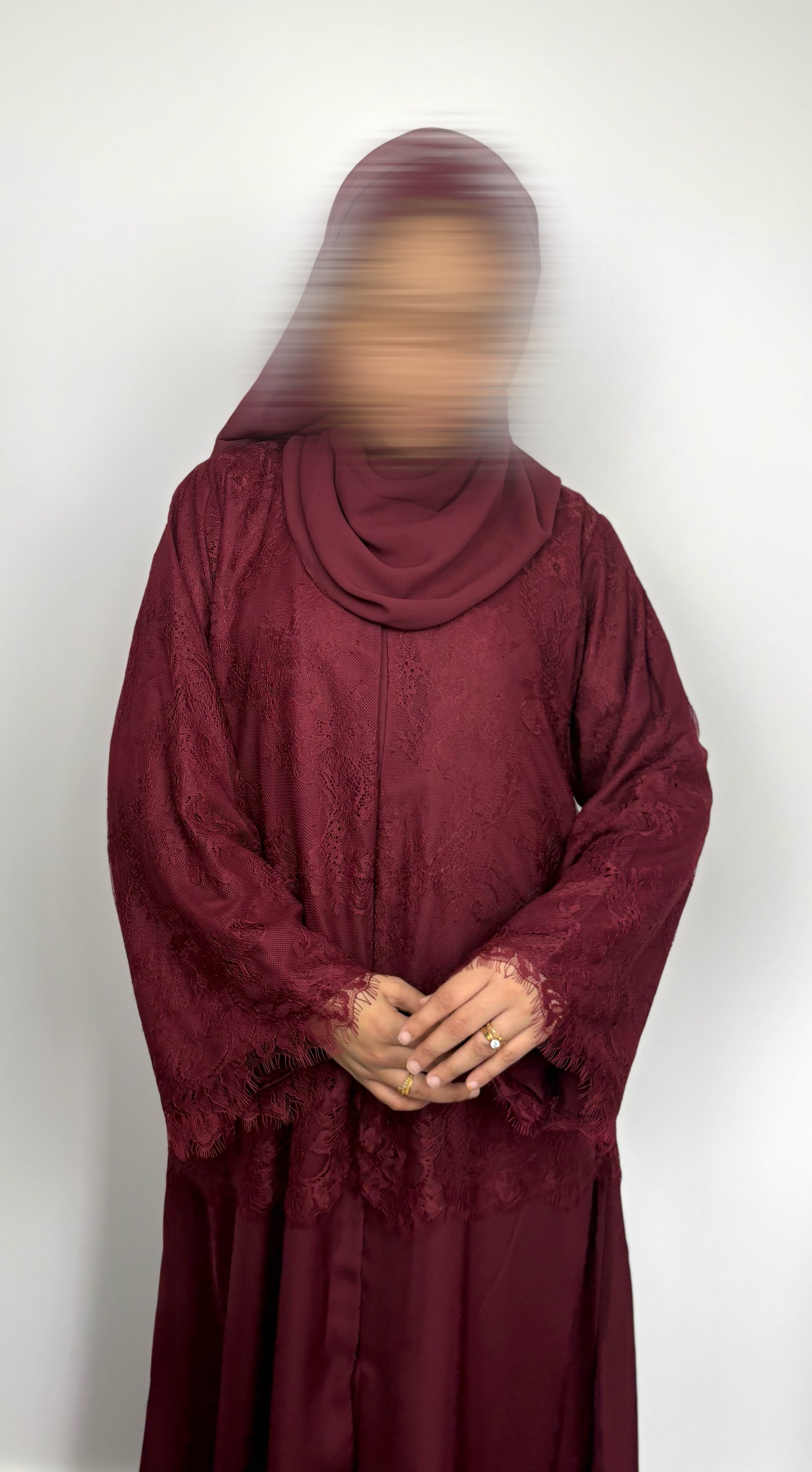 Ruby Lace Abaya