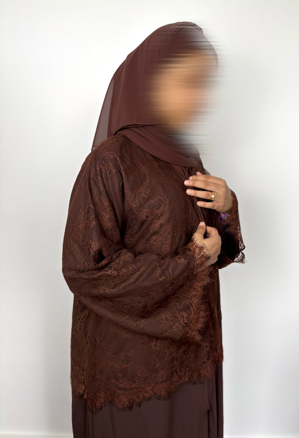 Mocha Lace Abaya