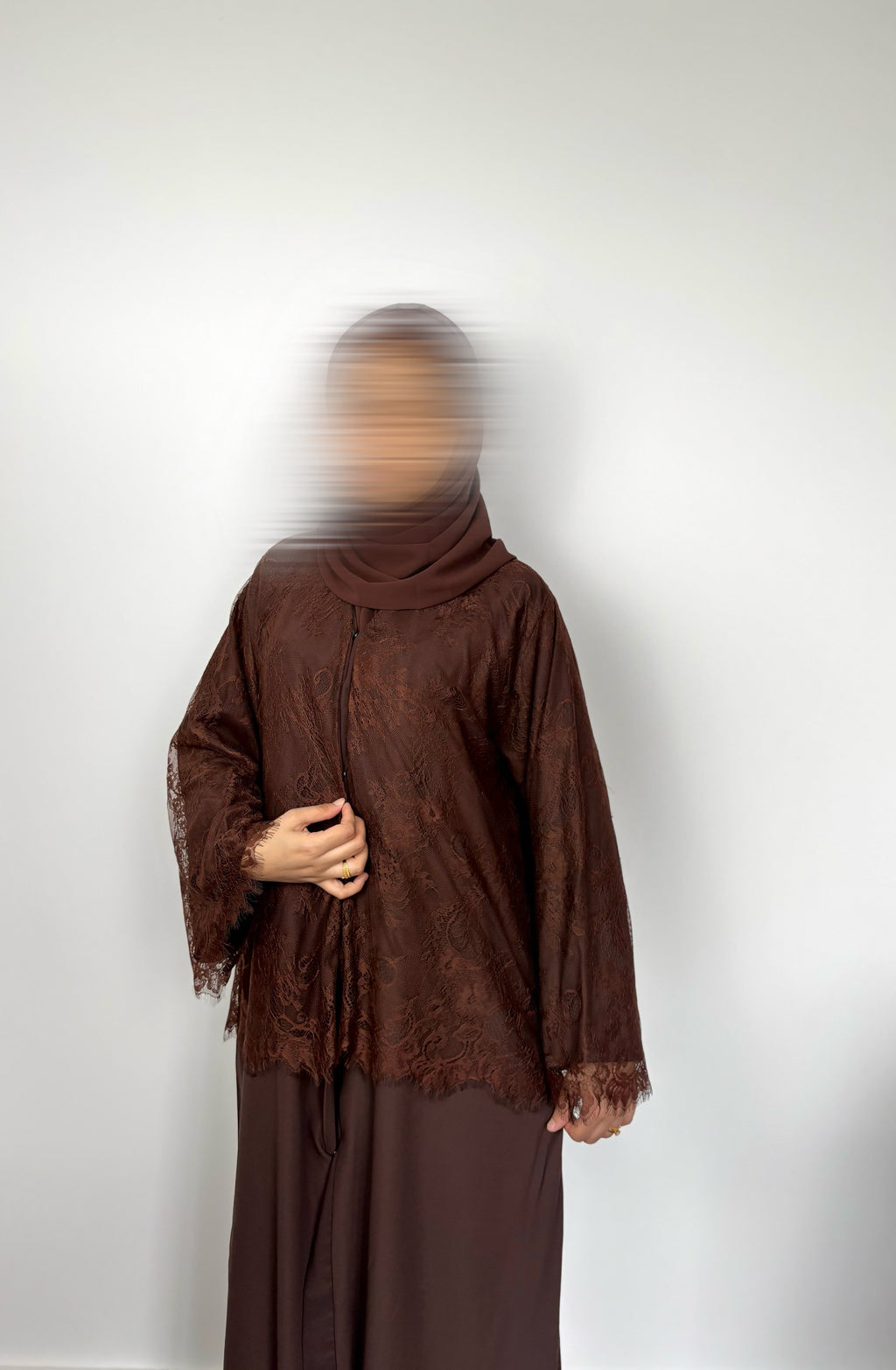 Mocha Lace Abaya