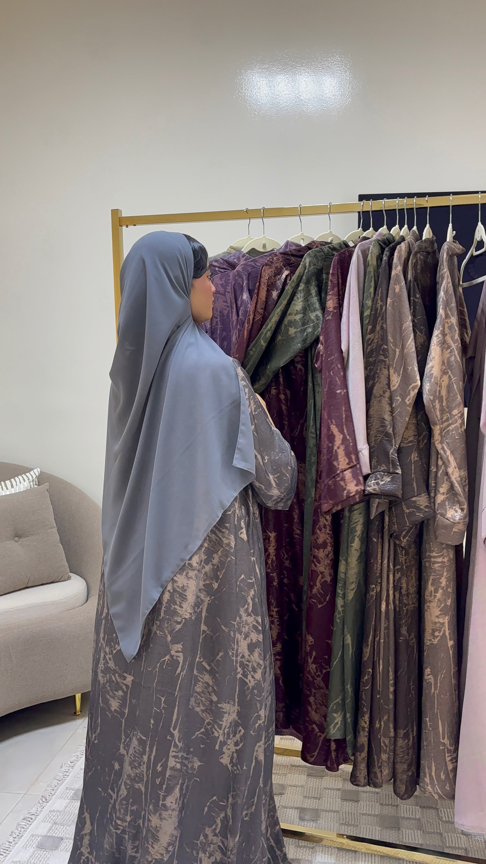 Moonlight Grey Abaya