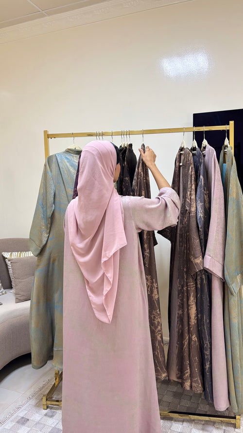 Blush Pink Open Abaya