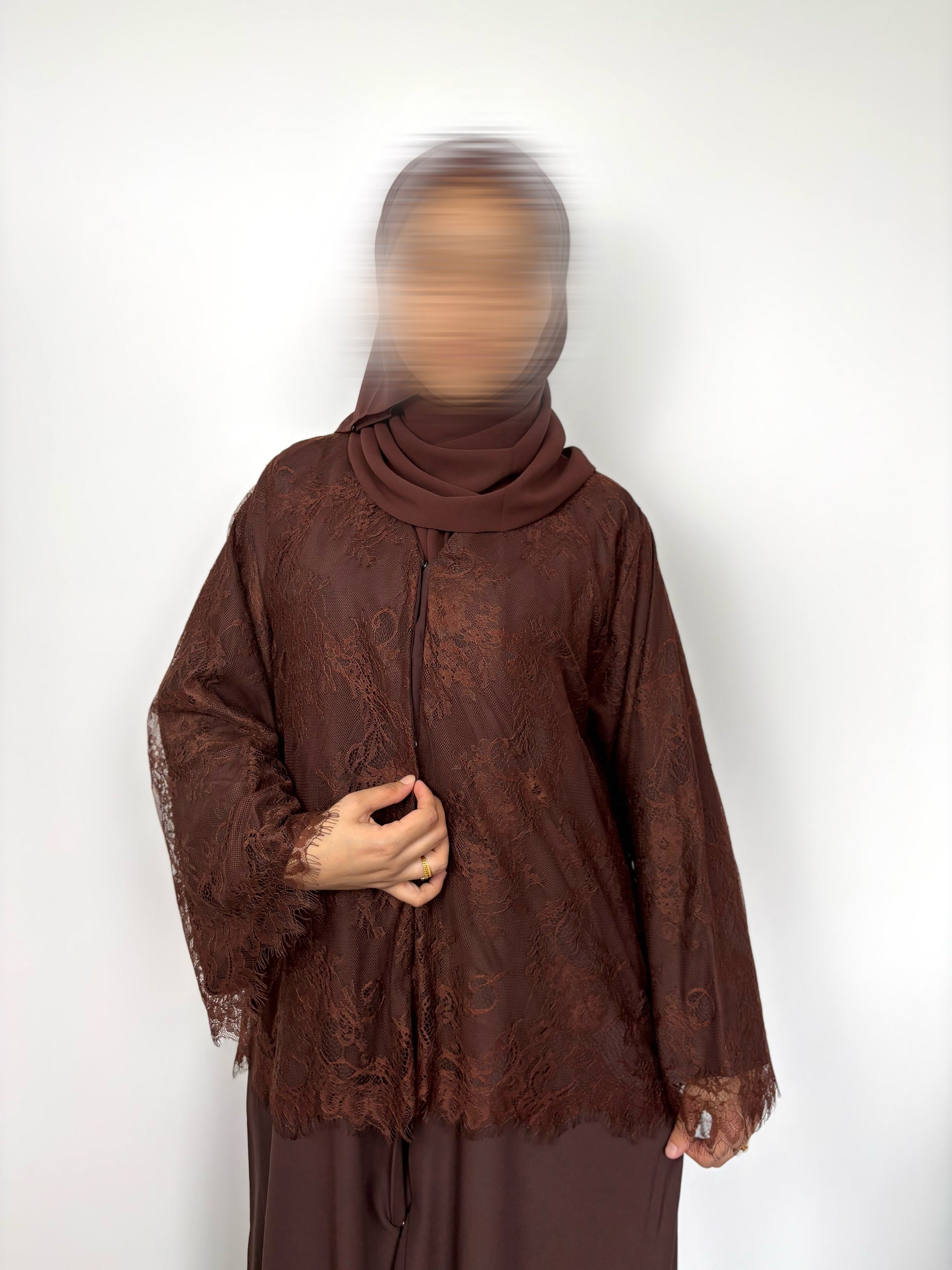 Mocha Lace Abaya