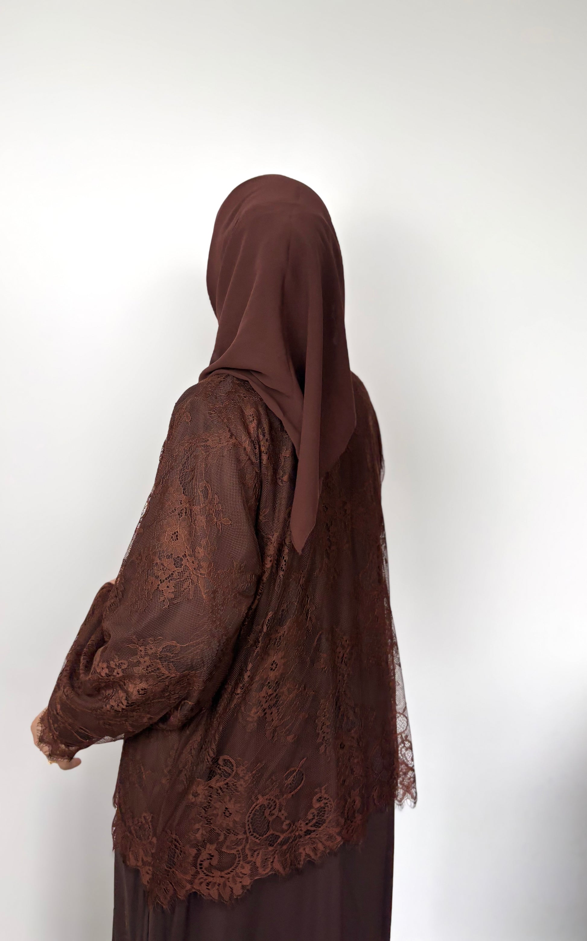 Mocha Lace Abaya
