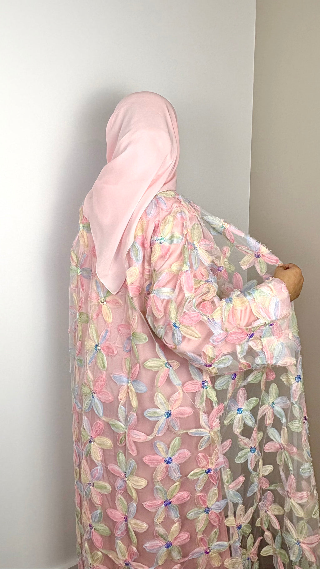 Pastel Bloom Abaya