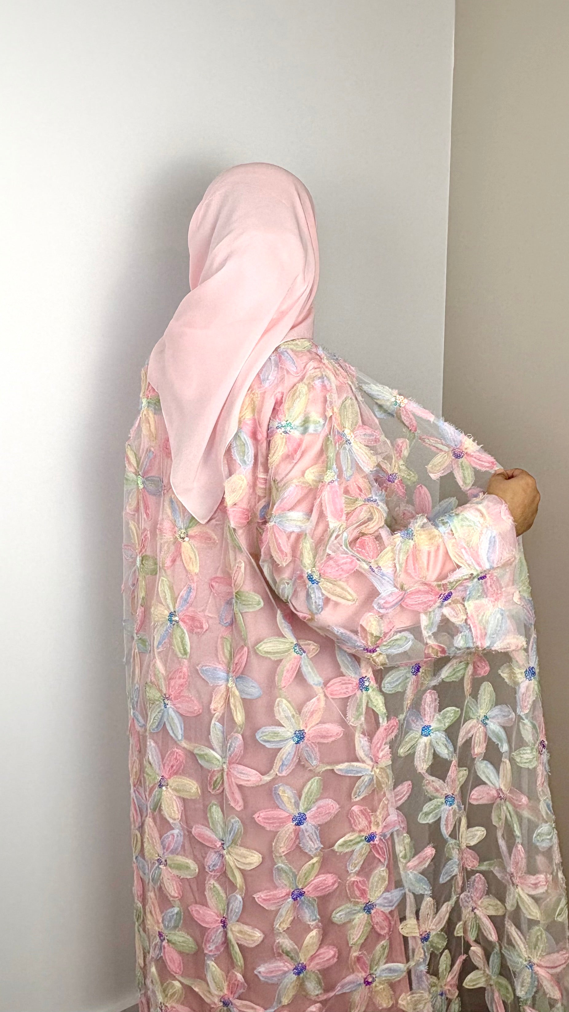 Pastel Bloom Abaya