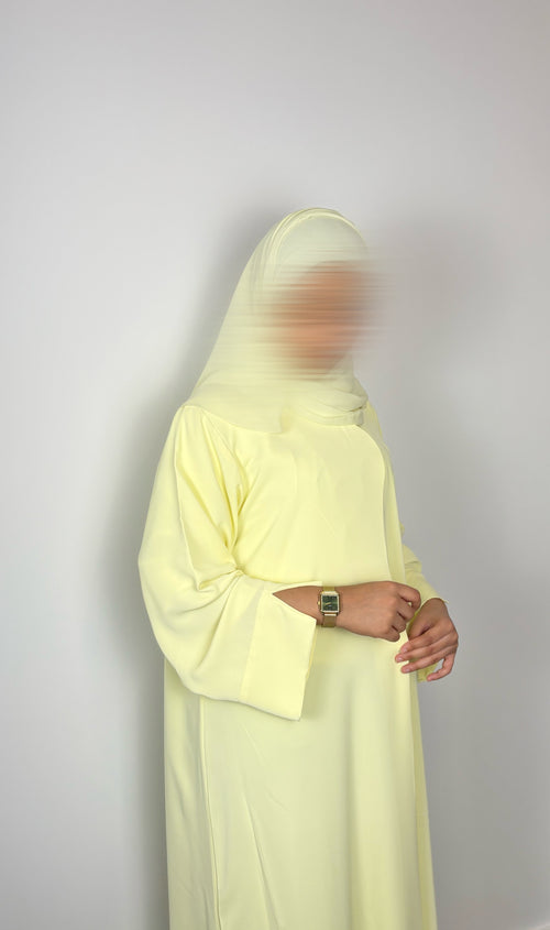 Butter Yellow Sorbet Abaya
