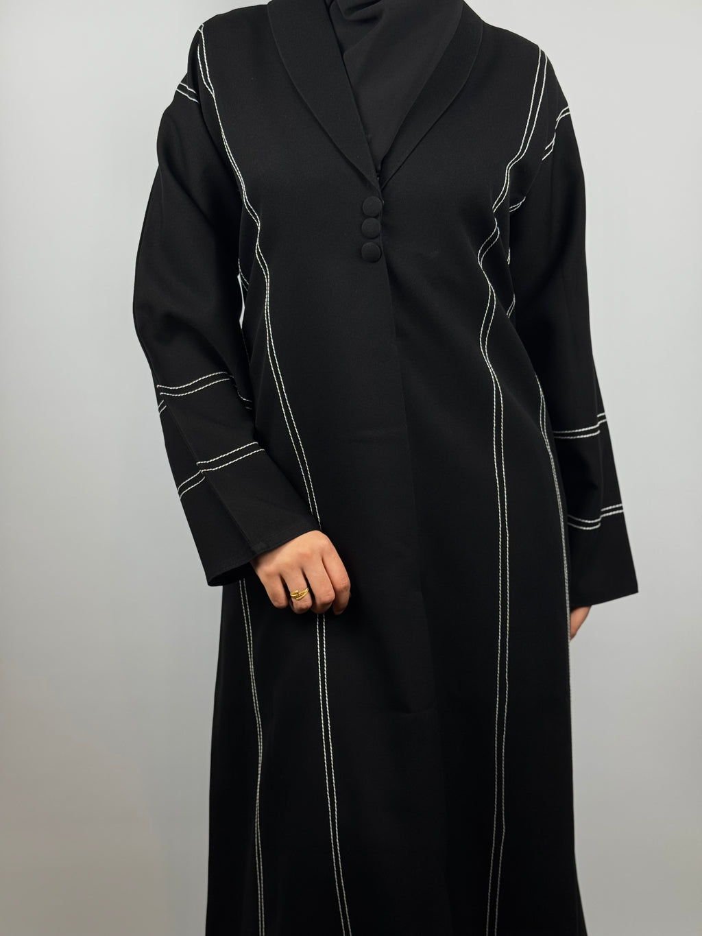Executive Buttoned Elegant Abaya