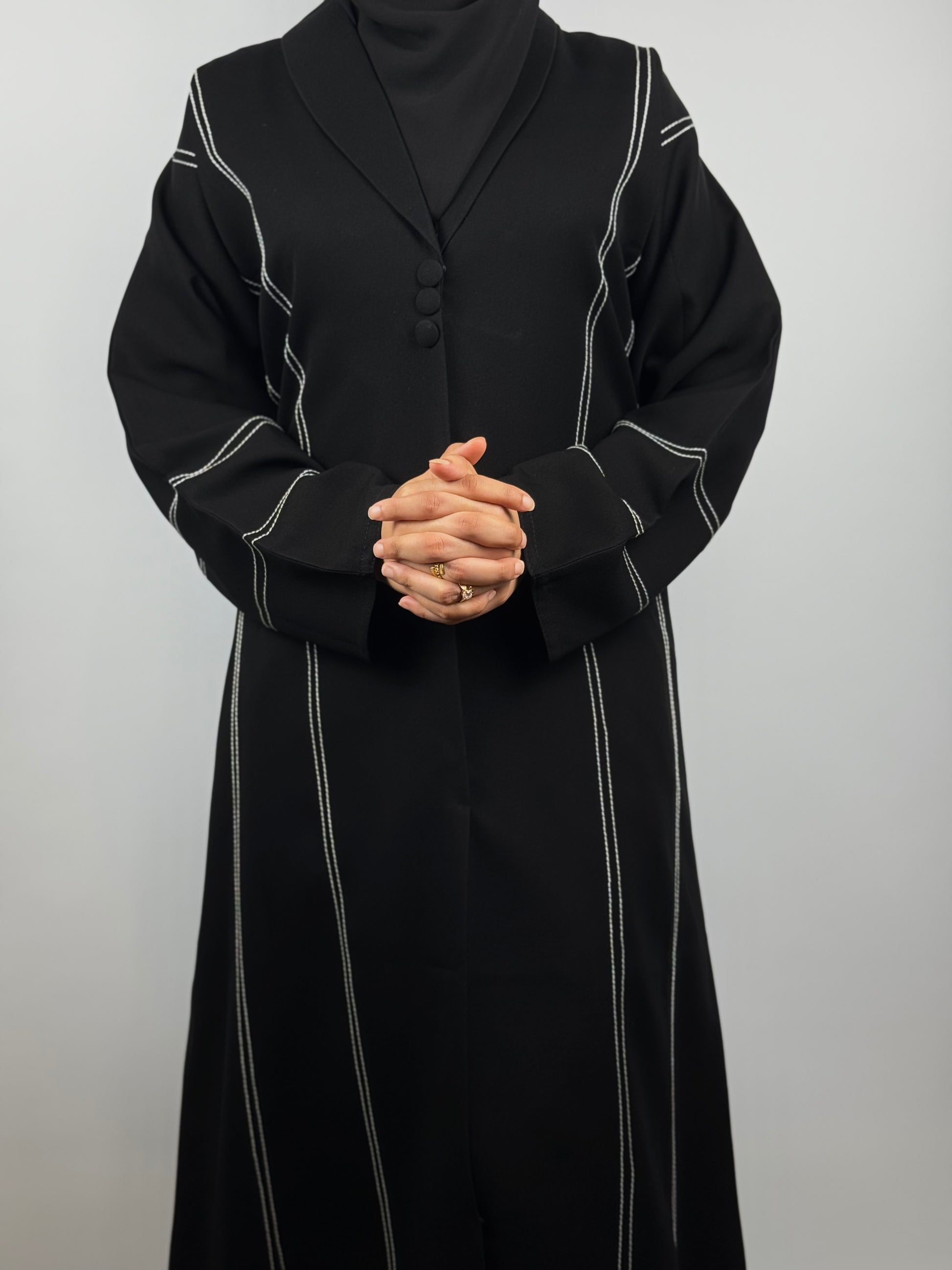Executive Buttoned Elegant Abaya