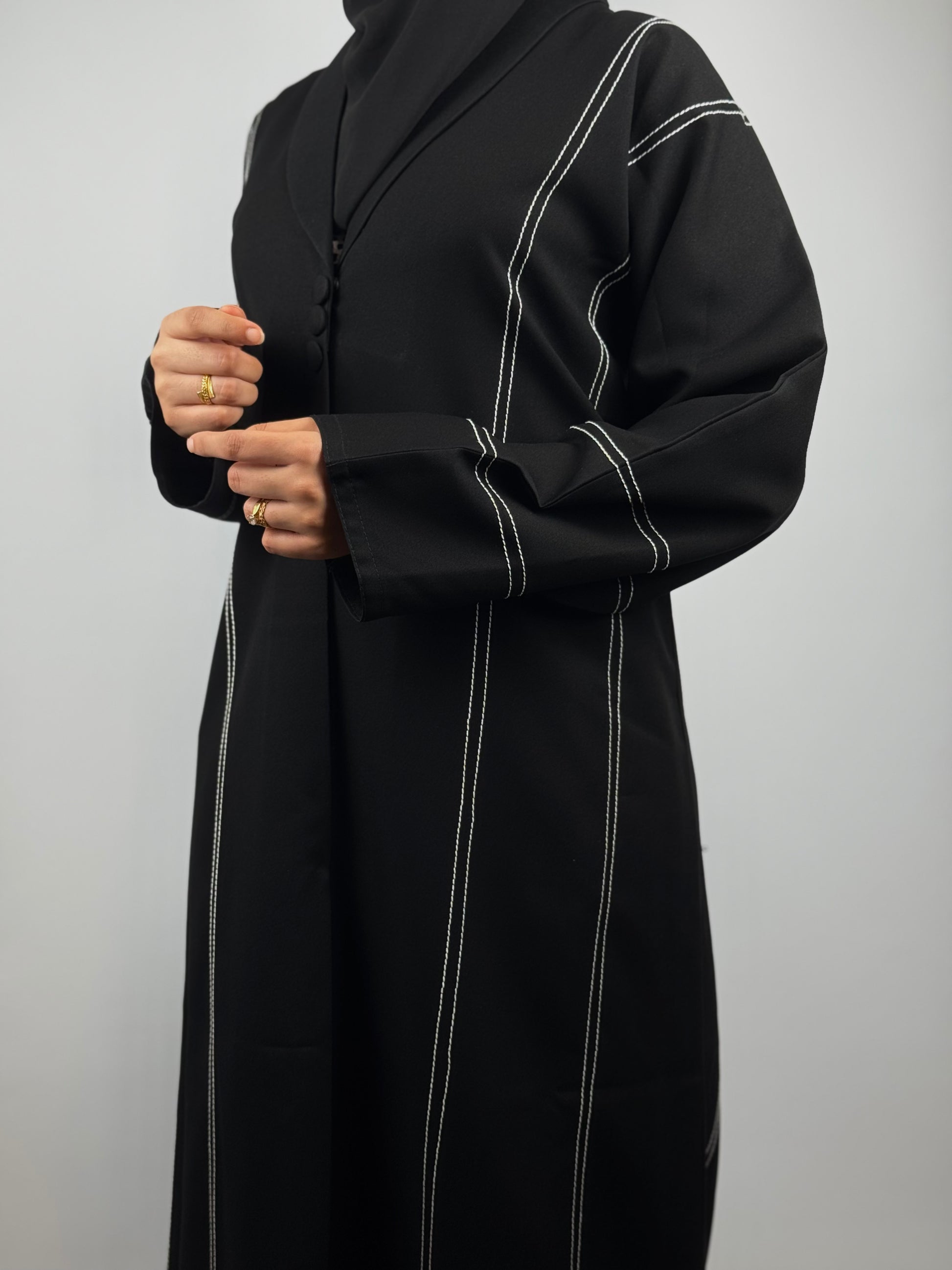 Executive Buttoned Elegant Abaya