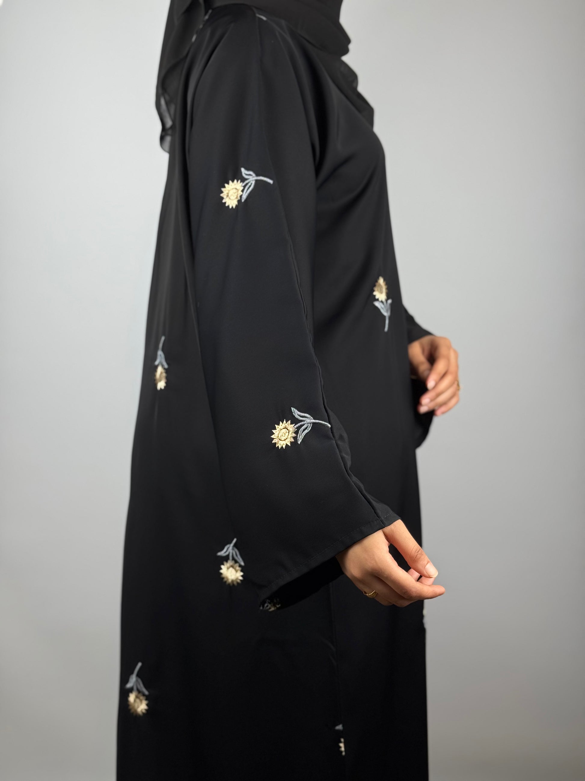 Soft Crepe Sunblossom Abaya